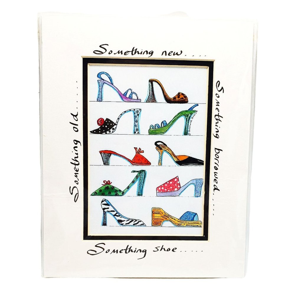 Constance  Guerra Original Art Print "Something Shoe..." Matted Multicolored